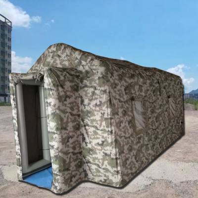 河北軍用迷彩大帳篷 民用防汛救災充氣帳篷 應急救援充氣帳篷